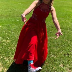 Red Sparkle Prom Dress